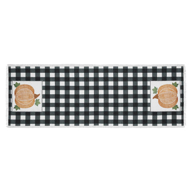 Annie Black Check Pumpkin Runner 12x36 - The Fox Decor